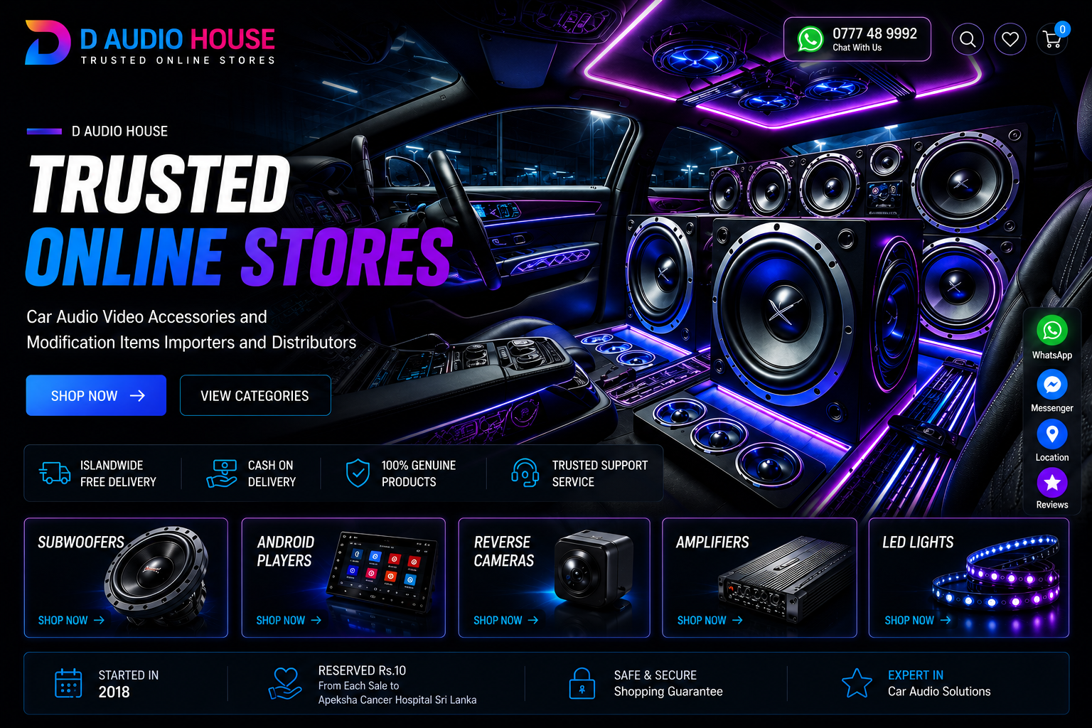 D AUDIO HOUSE car audio and accessories